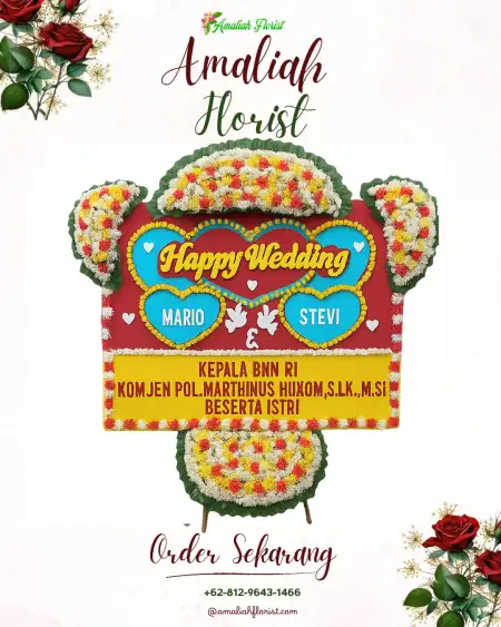 Papan Bunga Pernikahan Ulu Gedong